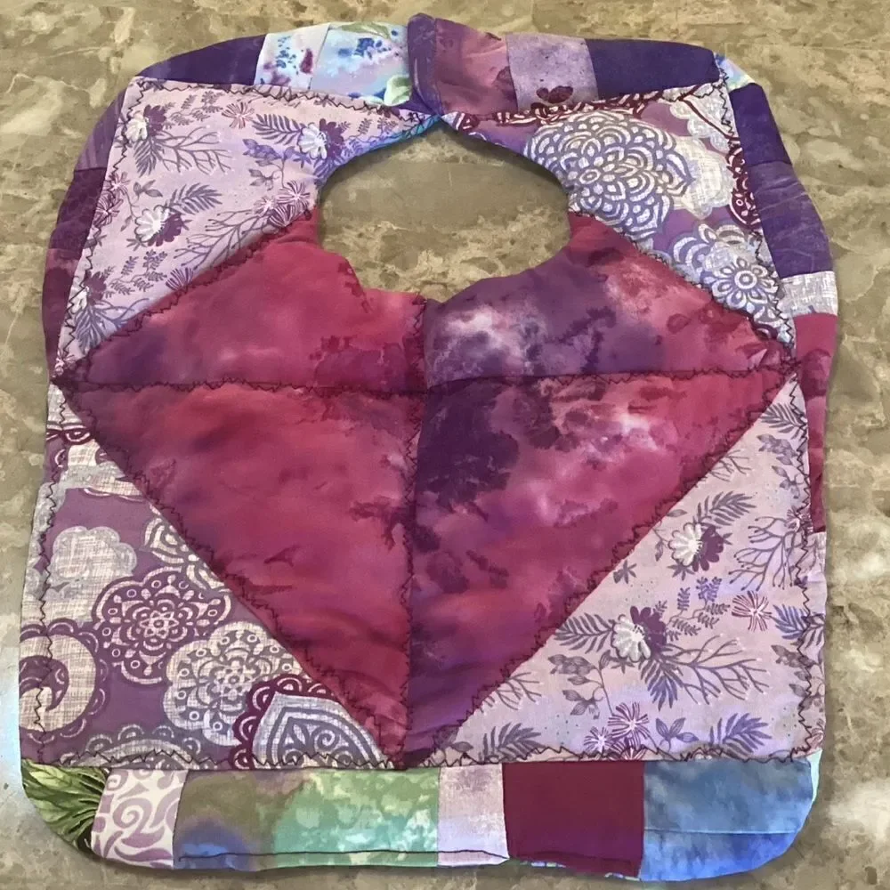 NWOT. Hand Crafted Quilted Reversible Baby Bib $12 ea. or 3/$25